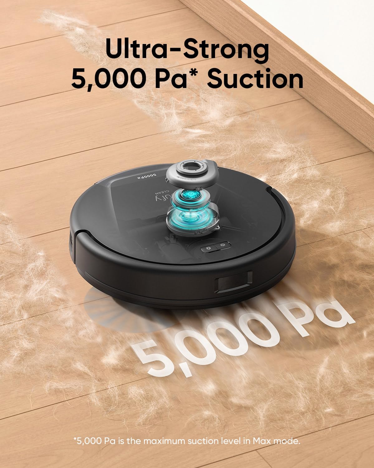 eufy L60 Robot Vacuum Cleaner, Ultra Strong 5,000 Pa Suction to Remove Hair, Dust, iPath Laser Navigation, For Deep Floor Cleaning, Ideal for Hard Floors (Renewed)