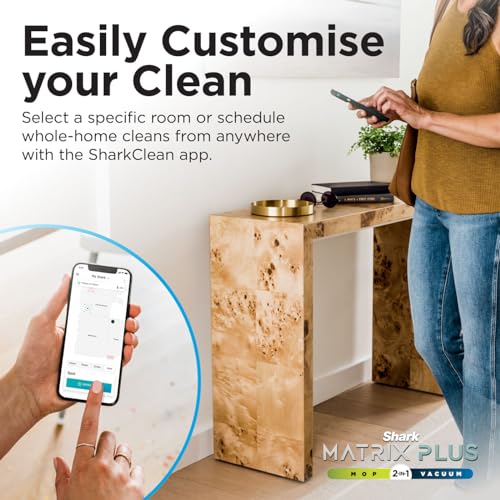 Shark Matrix Plus 2-in-1 Self-Empty Robot Vacuum Cleaner & Mop with LiDAR Home Mapping & Edge Cleaning, for Carpet, Hard Floors & Pet Hair, Anti-Allergen, Self-Charging, WiFi/App, Black