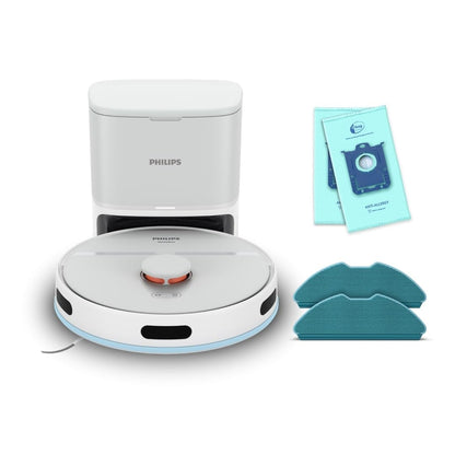 Philips 2000 Series Robot Vacuum Cleaner - 2700 Pa Suction, Laser Navigation, HomeRun App, Auto Emptying Station, 130 minutes Working Time, Carpet Mode (XU2100/20)