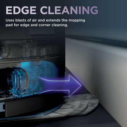 Shark PowerDetect Robot Vacuum and Mop with 30-Day Self-emptying and Cleaning Base - Anti-odour - 3D LiDAR Navigation - Wi-Fi / App - 3 Anti-microbial Pads and 2 Brushes Incl. - White