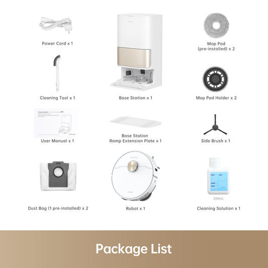 dreame L10s Pro Ultra Heat Robot Vacuum Cleaner, 7000Pa Robotic Vacuums with Mop Extend Technology, AI 3D Navigation, Hot Water Mop Washing, Ideal for Hair, Carpets