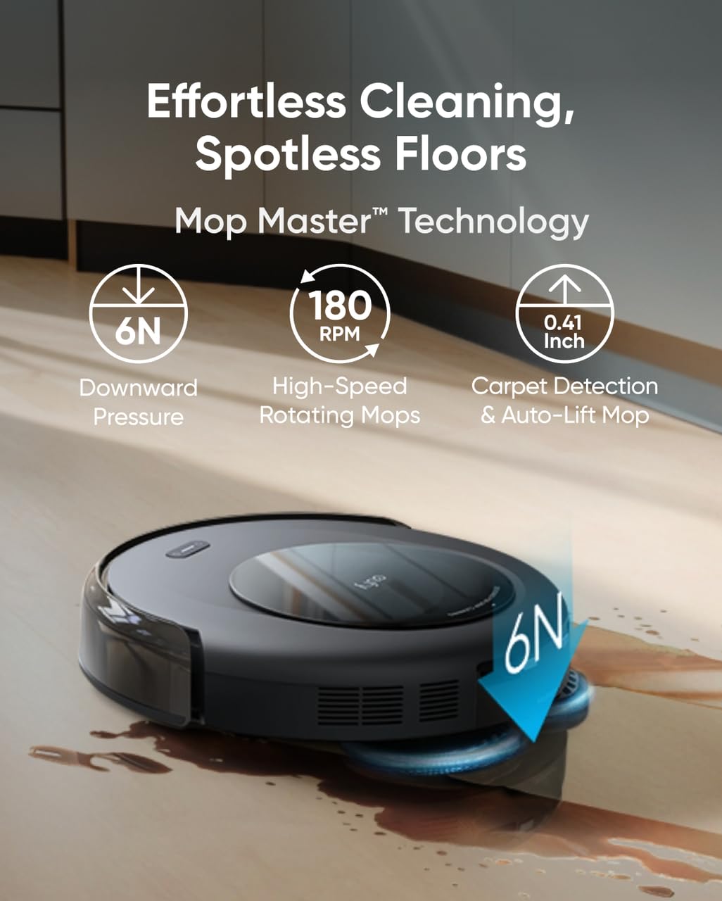 eufy Omni C20, Robot Vacuum Cleaner with Mop, All-in-One Station,7,000 Pa Powerful Suction, Ultra-Slim, Auto Emptying, Washing and Drying for Hands-Free Cleaning, Mop Lifting and Carpet Detection