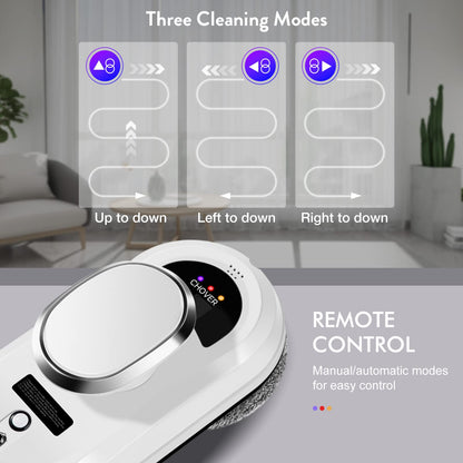 CHOVERY CL.1 Robot Glass Cleaner, Remote Control, Deep Cleaning, Intelligent Edge Detection System, Suitable for Windows, Tiles, Bathrooms (White)…