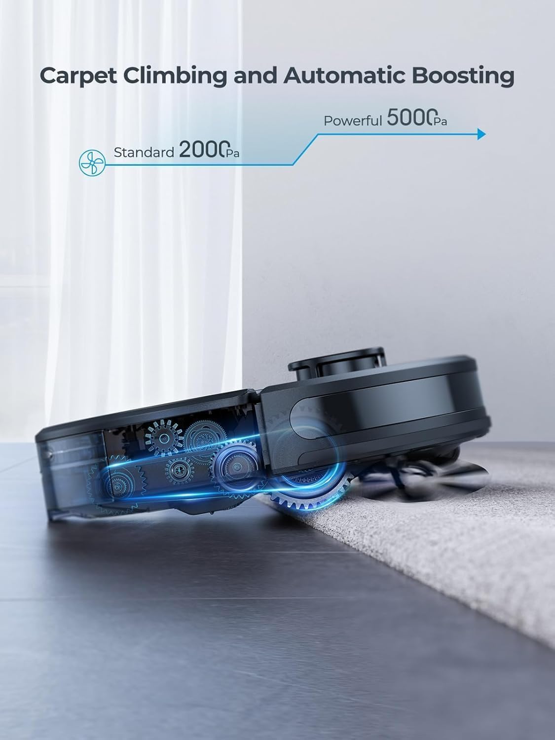 Laresar Clean Robot Vacuum Cleaner with Mop, 5000Pa Strong Suction, Lidar Navigation Robot Vacuum with 3.5L Self-Empty Station, 180mins Runtime, Robotic Vacuuum for Hard Floors and Carpets, L6 Nex