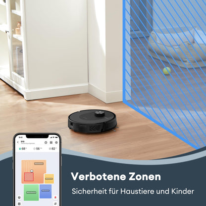 Ultenic D10 Robot Vacuum Cleaner with Mop 5000Pa, Precision Lidar Navigation, 5 Maps, 10 No-go Zone, Powerful for All Floor, Carpet & Pet Hair, Siri/Alexa/Google Assistant/APP Remote Control
