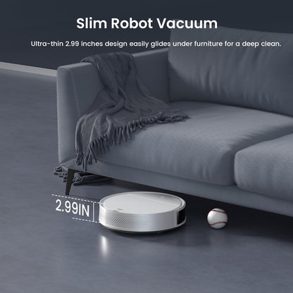 OKP K5 Pro Robot Vacuum Cleaner, 5000Pa Robotic Suction, WiFi/APP/Alexa Controlled Mopping, Self-Charging Silent, 180 Minutes Runtime, Slim Design Robotic Vacuum with Mop, Ideal for Pet Hair