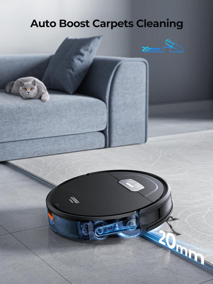 Laresar Clean Robot Vacuum Cleaner with Mop, 4500Pa Strong Suction, Robotic Vacuum, 180mins Runtime, Alexa/APP, Robot Vacuum with Auto Carpet Boost, Ideal for Pet Hair, Hard Floors, Carpet (Evol 3)