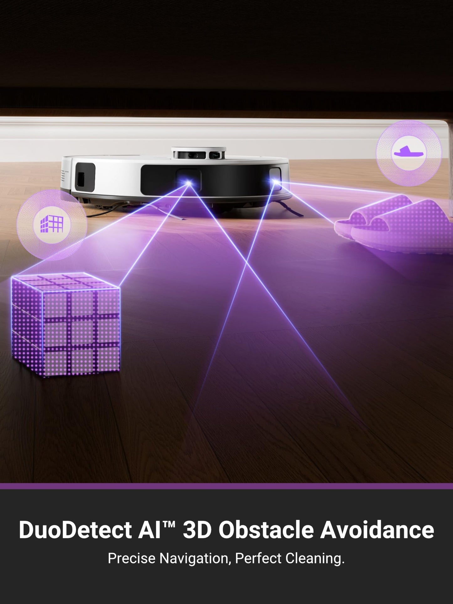 Eureka E20 Plus Robot Vacuum Cleaner with Bagless Self Emptying Station, 8000Pa Robotic Vacuum and Mop, 45 Day Hands-Free Cleaning, Anti Hair-Tangling, AI 3D Obstacle Avoidance, Lift Mop for Carpets