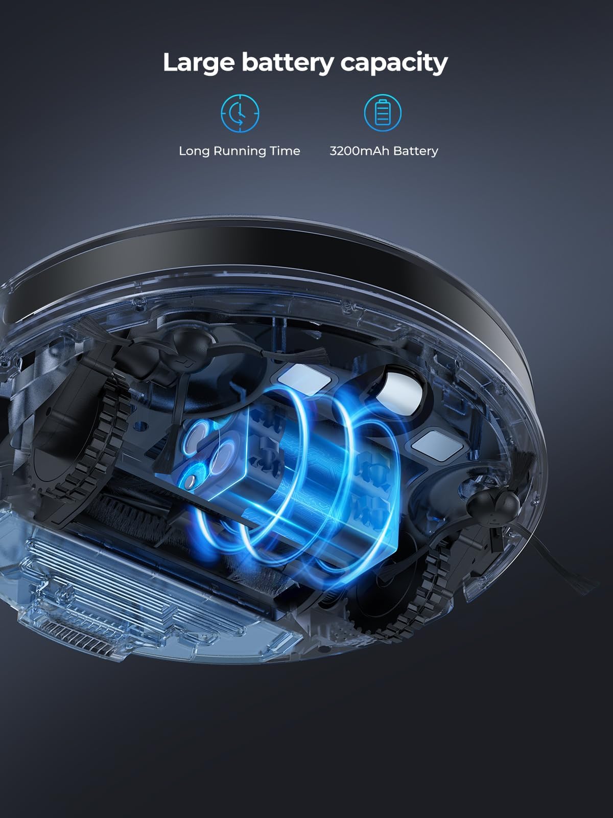 Laresar Clean Robot Vacuum Cleaner with Mop, 5000Pa Strong Suction, Lidar Navigation Robot Vacuum with 3.5L Self-Empty Station, 180mins Runtime, Robotic Vacuuum for Hard Floors and Carpets, L6 Nex