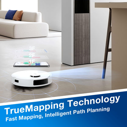 ECOVACS DEEBOT N20 PLUS Robot Vacuum Cleaner with Mop, 8000Pa Suction, ZeroTangle Technology, Bagless PureCyclone Self Empty Station, 300 Minutes Runtime