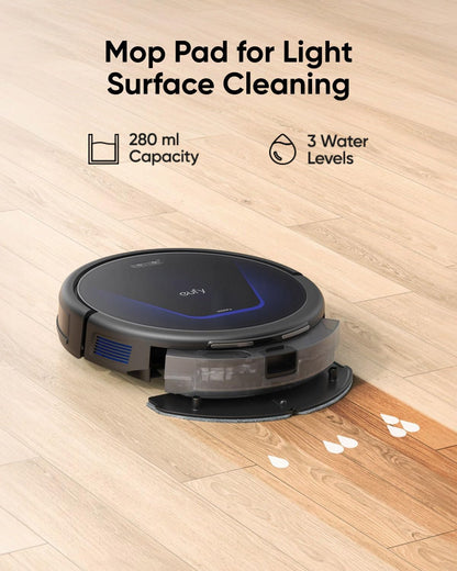 eufy G50 Hybrid Robot Vacuum and Mop, 4,000 Pa Strong Suction, Dynamic Navigation, Pro-Detangle Comb, Roller Brush, Ideal for Pet Hair, Hard Floors