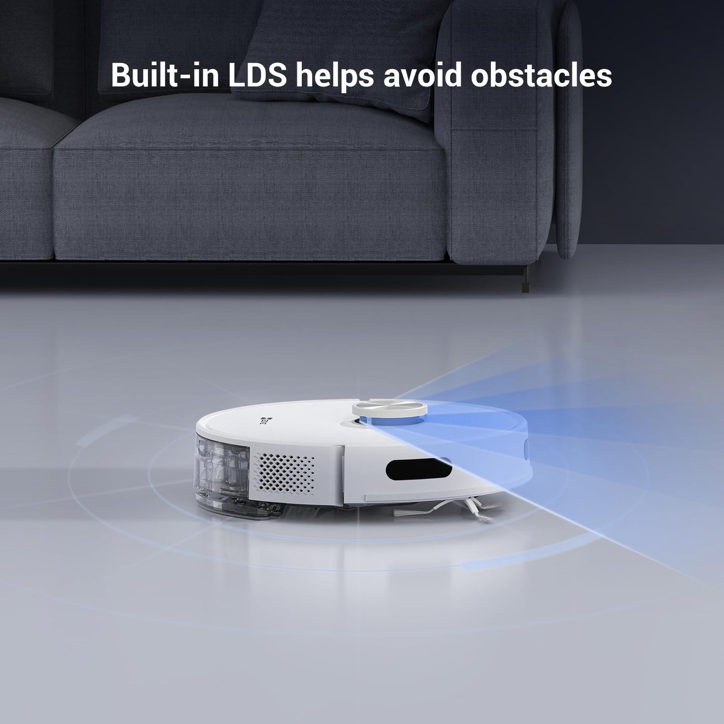 EZVIZ RE4 Plus Robot Vacuum Self Emptying, 4000 Pa, 4L Self-Emptying Station, LiDAR Navigation, Carpet Booster, Self-Charging, Cleans 300㎡, Wi-Fi APP Control, Alexa/Google Compatible, Pet-Friendly