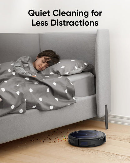 eufy G50 Robot Vacuum with 4,000 Pa Strong Suction, Dynamic Navigation, Pro-Detangle Comb, Roller Brush, Ideal for Pet Hair, Hard Floors, Carpet (Renewed)