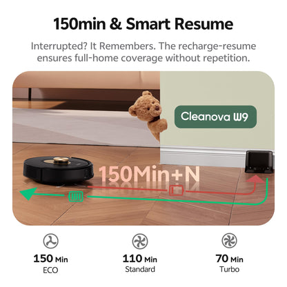 Vexilar W9 Robot Vacuum Cleaner with Mop,6000Pa Robotic Vacuum with LiDAR Navigation,15 No-go Zones, 150 Min Max Runtime, App Control, 3-in-1 Sweep and Mop Robot for Pet Hair, Carpet and Hard Floors