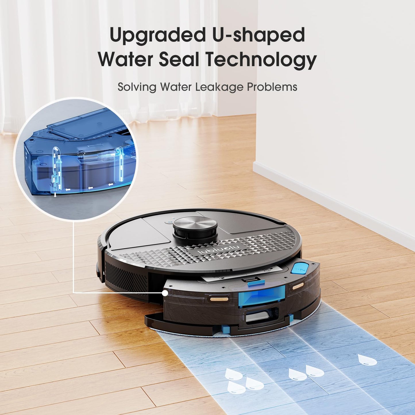 Lubluelu Robot Vacuum Cleaner with Mop, Upgraded 5500Pa Robotic Vacuums with Lidar Navigation, 5 Maps, Smart NO-GO Zones, WiFi/App/Alexa, 3 in 1 Robotic Vacuum for Pet Hair, Carpet, Hard Floor