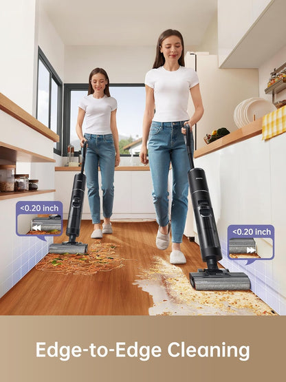 dreame H12 Pro Wet Dry Vacuum Cleaner, Smart Floor Cleaner Cordless Vacuum and Mop for Hard Floors, One-Step Edge to Edge Cleaning with Hot Air Drying
