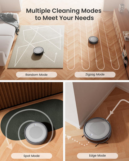 Lefant M310 Robot Vacuum Cleaner, 4500Pa Powerful Suction, Slim 7.9cm Height, 28cm Compact Size, Self-Charging, 2.4G Wi-Fi/App/Alexa Control, Ideal for Pet Hair, Hard Floors and Low-Pile Carpets