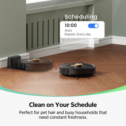 Vexilar W9 Robot Vacuum Cleaner with Mop,6000Pa Robotic Vacuum with LiDAR Navigation,15 No-go Zones, 150 Min Max Runtime, App Control, 3-in-1 Sweep and Mop Robot for Pet Hair, Carpet and Hard Floors