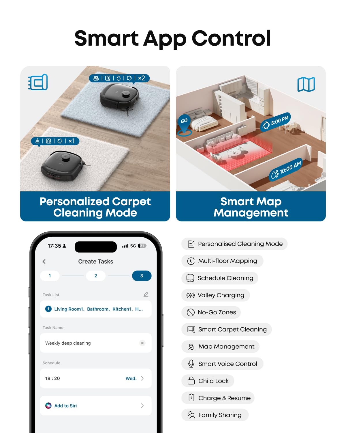 eufy E25 Omni Robot Vacuum Cleaner with Mop, HydroJet System, 20,000 Pa Turbo Powerful Suction, Zero Tangling, Corner-to-Edge Deep Cleaning and Mop Lifting, with Auto All-In-One Station