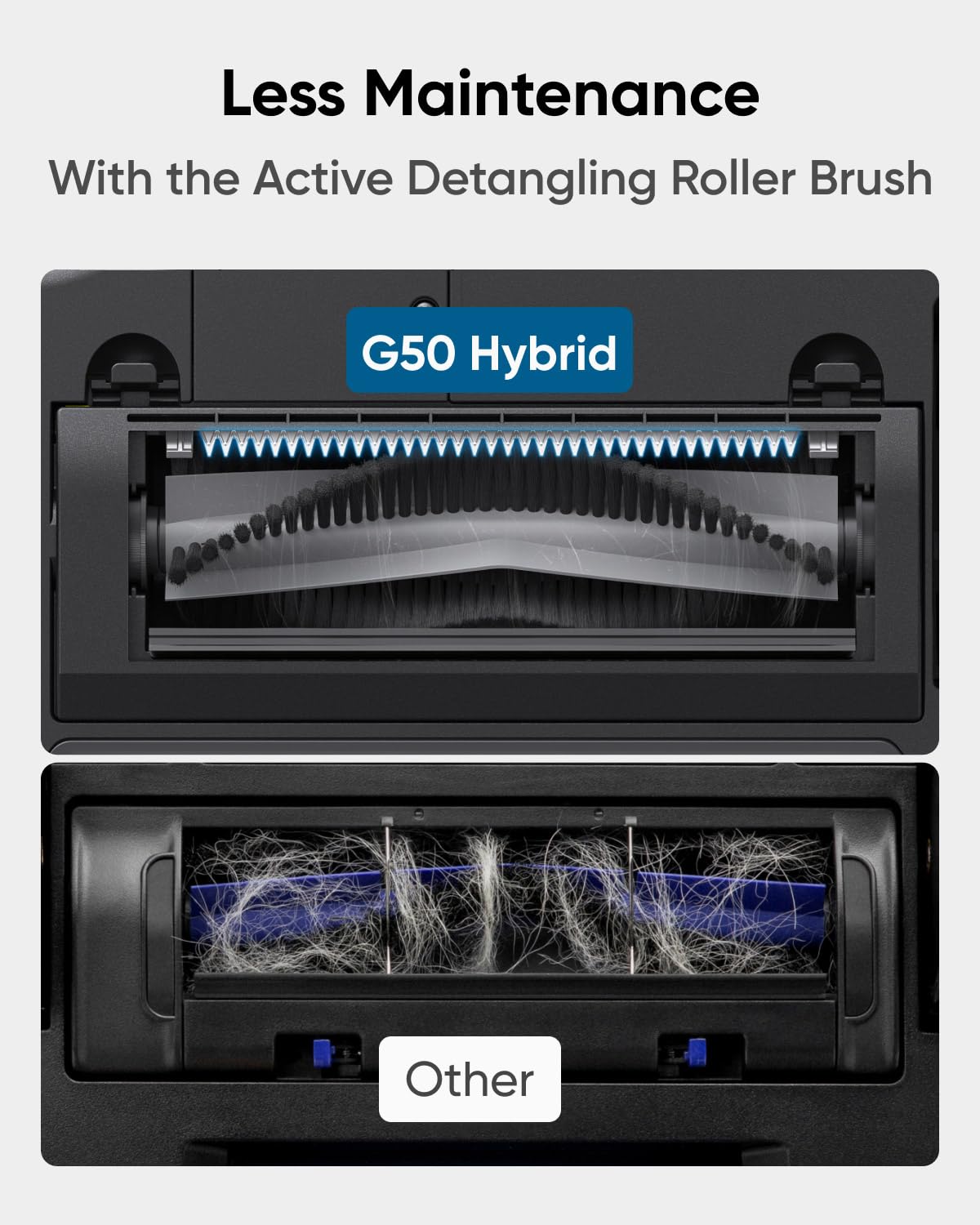 eufy G50 Hybrid Robot Vacuum and Mop, 4,000 Pa Strong Suction, Dynamic Navigation, Pro-Detangle Comb, Roller Brush, Ideal for Pet Hair, Hard Floors