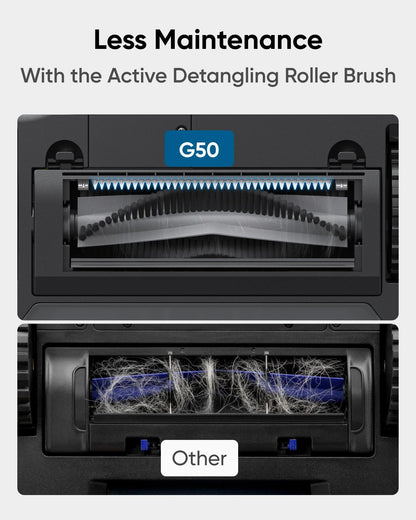 eufy G50 Robot Vacuum Cleaner with 4,000 Pa Strong Suction, Pro-Detangle Comb, Roller Brush, Automatic Charging, Quiet, Work with Alexa, BoostIQ, Ideal for Pet Hair, Hard Floors, Carpet