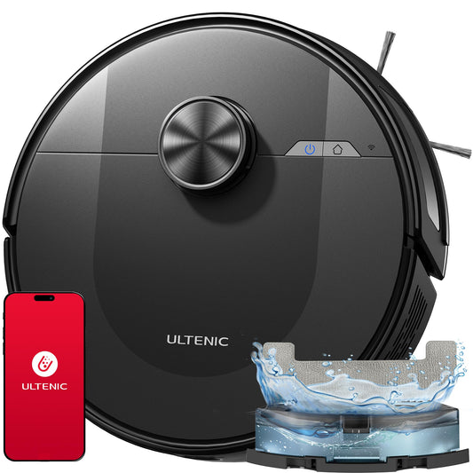 Ultenic D10 Robot Vacuum Cleaner with Mop 5000Pa, Precision Lidar Navigation, 5 Maps, 10 No-go Zone, Powerful for All Floor, Carpet & Pet Hair, Siri/Alexa/Google Assistant/APP Remote Control