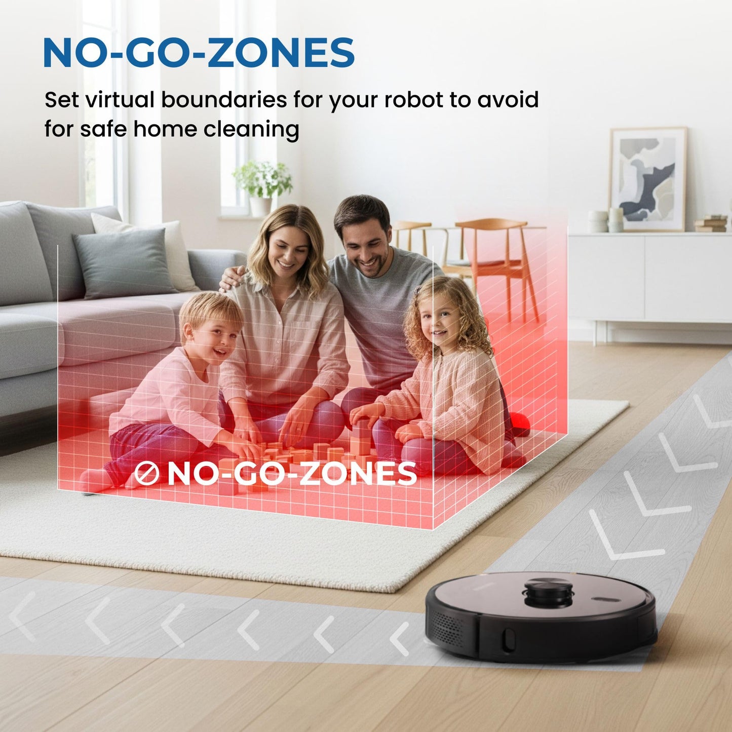 Olsen & Smith Smart Robot Vacuum Cleaner with Mop, 6500Pa Strong Suction, Laser Navigation Robotic Vacuum Cleaning with Mopping for Hard Floors and Carpets, 3L Self-Empty Station, App Control