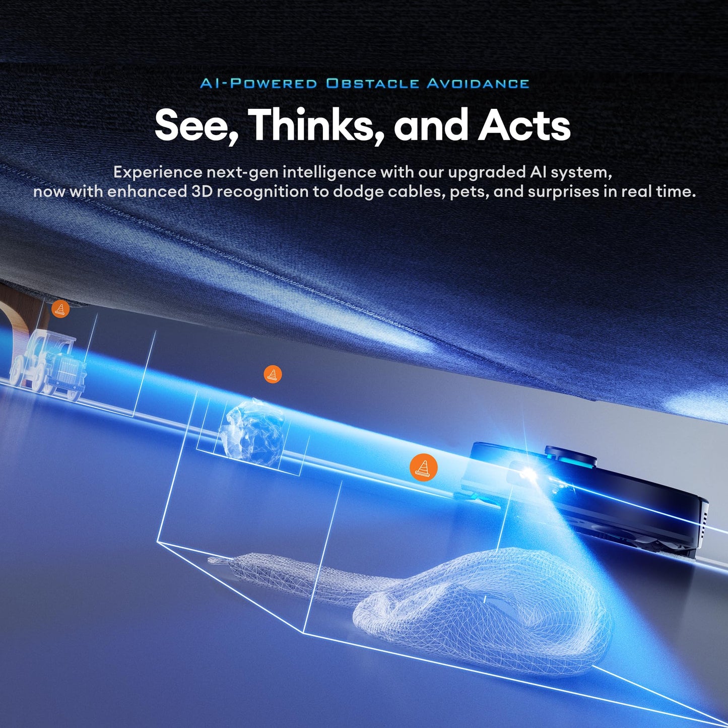 Ultenic T20 Pro Robot Vacuum Cleaner with Mop, 8000Pa Suction, 180 Mins Runtime, Up to 10 Weeks of Hands Free Cleaning, Robot Vacuum with 3.5L Self Emptying Station for Pet Hair, Carpet, Hard Floor